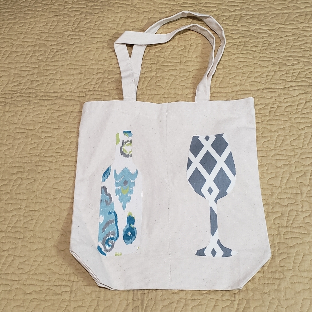 Wine bottle tote bag